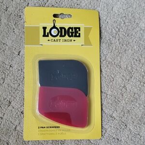 Lodge Cast Iron Pan Scrapers - Black and Red